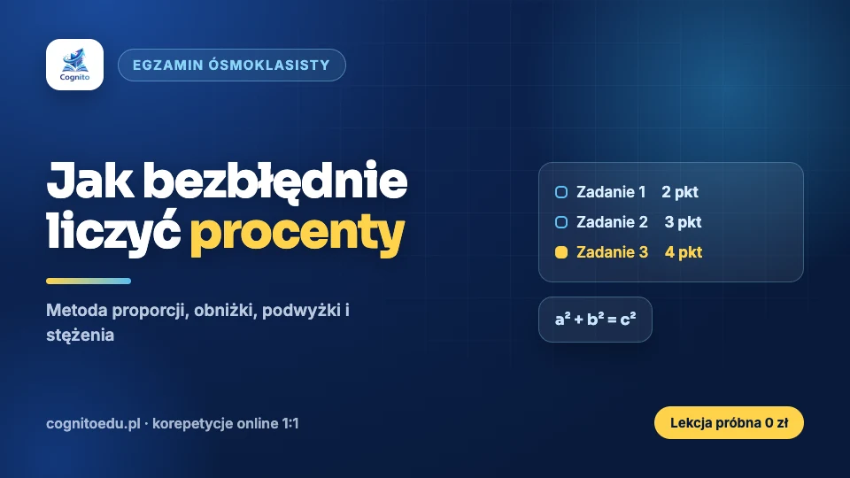 Jak bezbłędnie liczyć procenty na egzaminie ósmoklasisty?