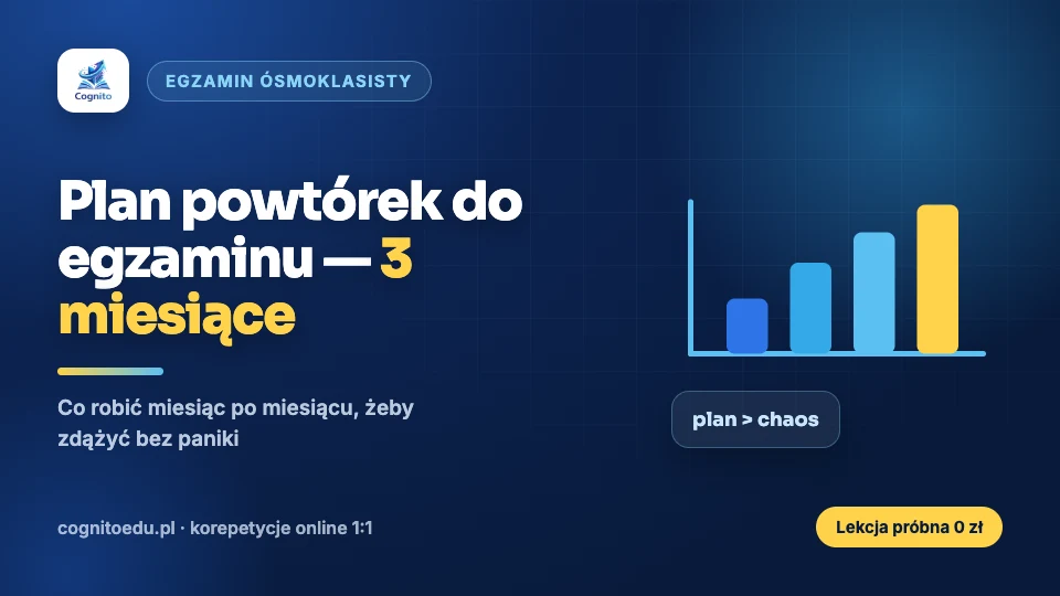 Skuteczny plan powtórek do egzaminu ósmoklasisty