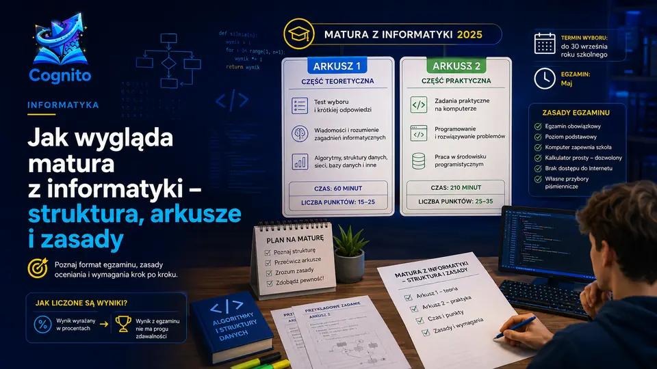 Jak wygląda matura z informatyki — struktura, arkusze i zasady
