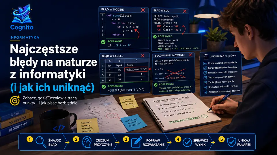 Najczęstsze błędy na maturze z informatyki (i jak ich uniknąć)